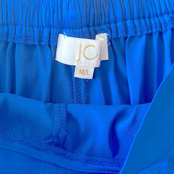 JCL Royal Blue Silky Lace Trim Shorts Pajama Set Sz M/L - Picture 9 of 12